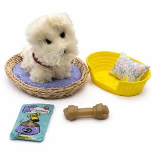 American Girl Coconut Dog Plush Pet Set Bed Pillow Bone Accessories